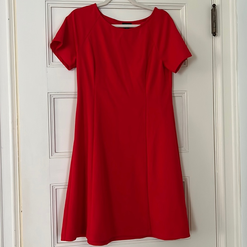 Ann Taylor Red Dress M EUC